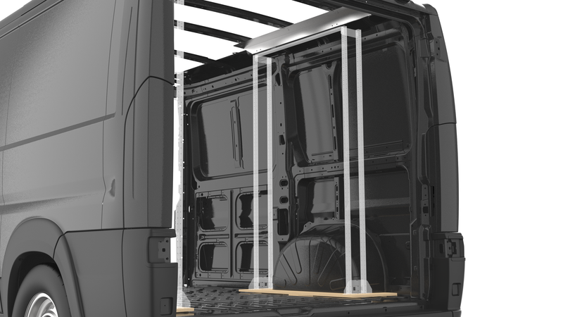 Ram ProMaster 118" WB Standard Roof - Roof & Floor Anchor Kit #RSVAKRPM118SR20