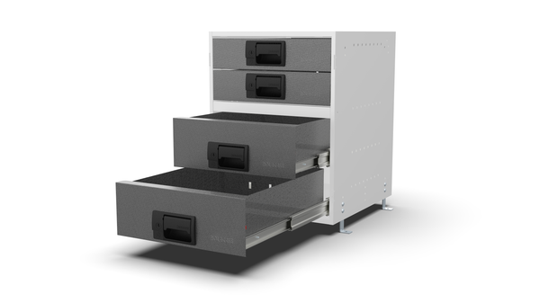 RCKIT40/12 van drawers front view with drawers pulled out