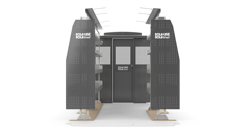 RSFMHBA-FTM148 Ford Transit 148" Mid Roof Basic Bin Package Front