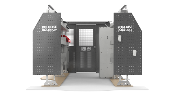Chevy Express 135" WB HVAC Bin Package with Partition kit Front View
