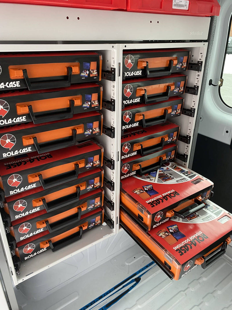 Standard orange plastic parts organizer case #RC001/CL